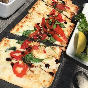 Pepper and Spinach Flatbread