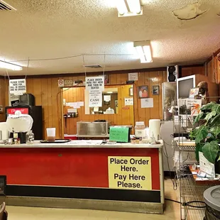 Bare bones order counter. Like all the best BBQ joints.