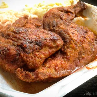 Half chicken, hot