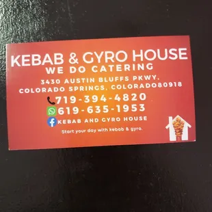 Welcome to gyro kebab House thank you so much for all the customer