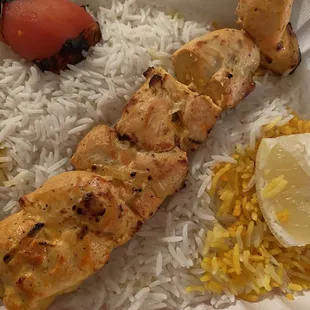 Salmon Kabob Plate