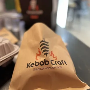 a bag of kebab