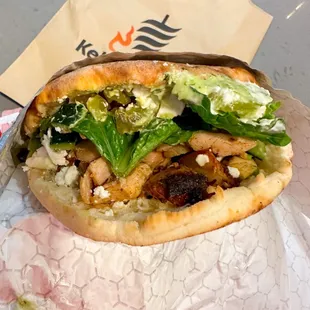 Chicken shawarma Pita Sandwich