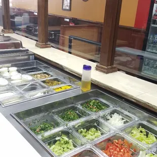 Our new salad bar. Come check it out!