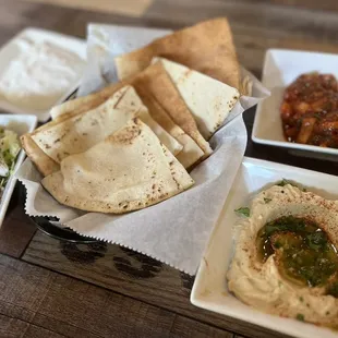 a variety of food items