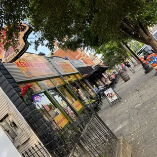 a kebab house on a street corner