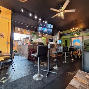 Seating area.