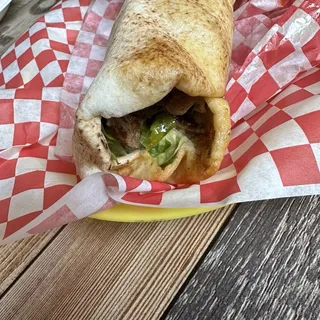 Beef shawarma sandwich