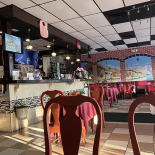 the interior of the restaurant