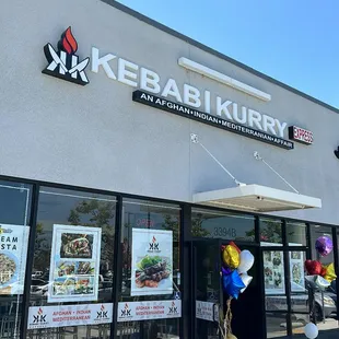 the front of the restaurant