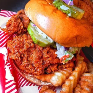 chicken wings and fried chicken, food