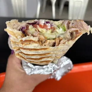 Kebab Planet Wrap with Chicken.