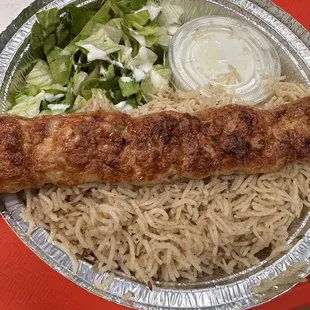 2. Chicken Skewer Kebab with Rice Platter