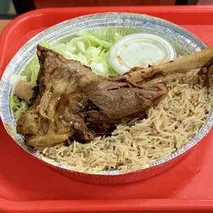 5. Lamb Shank with Rice Platter