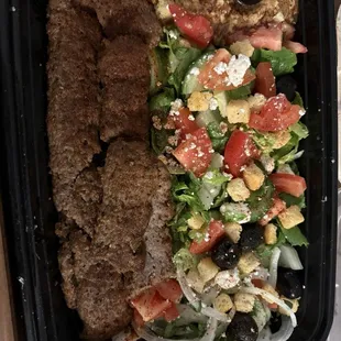 awesome beef kabob salad