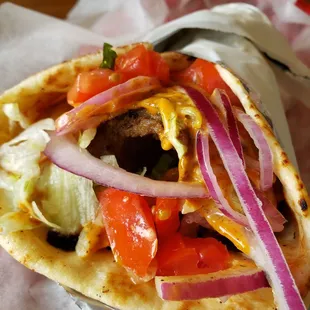 Beef lamb gyro