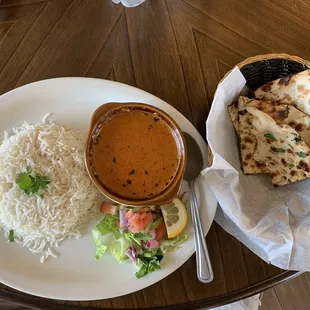 Chicken Tika Masala and garlic Naan