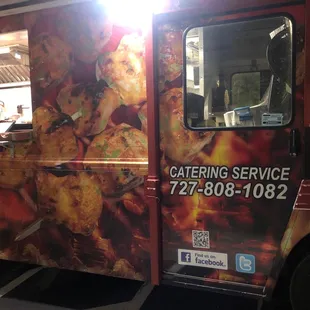 a food truck parked in a parking lot