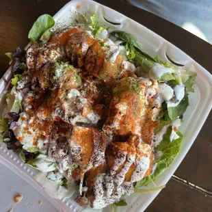 Lamb and chicken salad