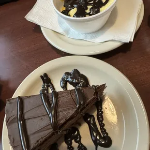 Chocolate Sour Cream Cake &amp; Vanilla Ice Cream