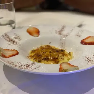 a plate of food on a table