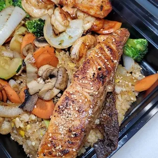 Combination of 2 Salmon and Shrimp