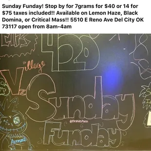 Daily special "Sunday Funday"