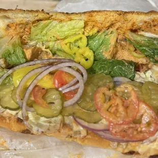 Chicken Chipotle Sub open face