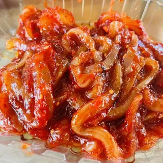 Container of Squid Kim Chee Style