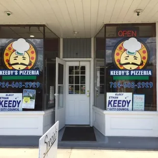 the front of the restaurant