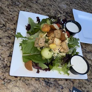 This is their add-on salad for our Nima flatiron steak entree&apos;