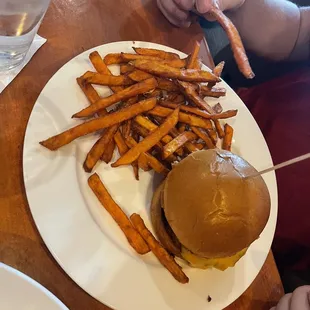 Bistro angus burger.  He loves the fries too