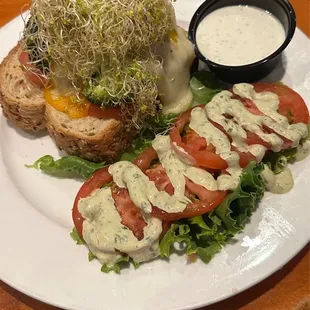Venerable Vegetable Melt Sandwich with Basil Tomatoes