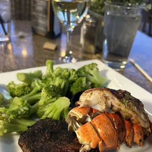 Saturday night steak and lobster tail dinner