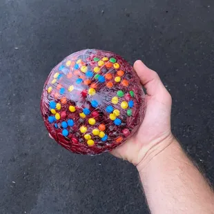 Reece's pieces surrounded in brookie surrounded in red velvet and m&amp;ms! Highly recommend checking this place out!