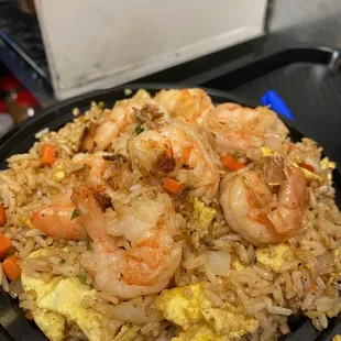 Shrimp fried rice with extra shrimp