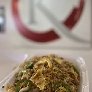 Chicken hibachi fried rice add jalapeños