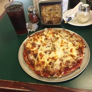 10" German pizza $15 so worth it!