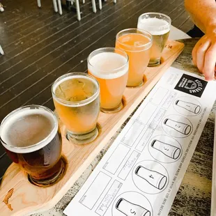 Flight of beers and ciders