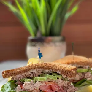 Refreshing tuna salad sandwich! Served on wheat bread and a side of chips!