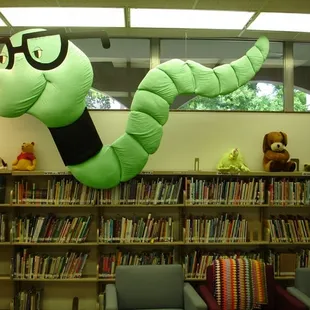 Bookworm in the children's area