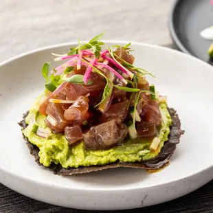 a plate of food on a table