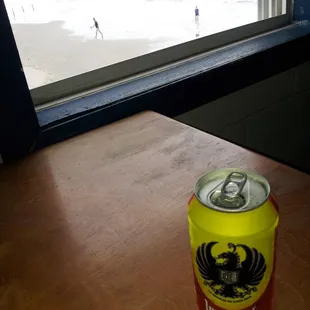 $3 can of Imperial with a view of the Gulf - not a bad value