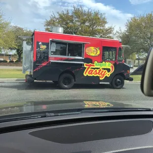 At Keesler Air Force Base Gas station . Wednesday and Thursday 11-2pm.  Not sure where else.  I am eating the steak taco.