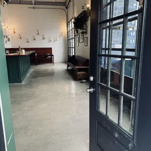 a view of the inside of the building