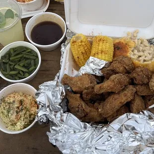 a variety of food items