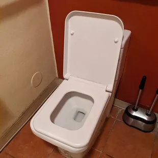 a toilet in a bathroom