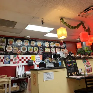 interior, sushi and sashimi