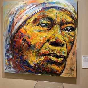 a painting of a woman with a turban