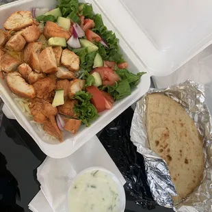 Sliced Chicken Kebab Platter